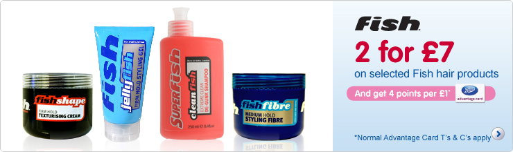 2 for £7 on Fish hair products 